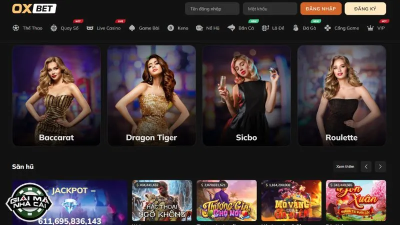 Kho trò chơi đa dạng tại Oxbet